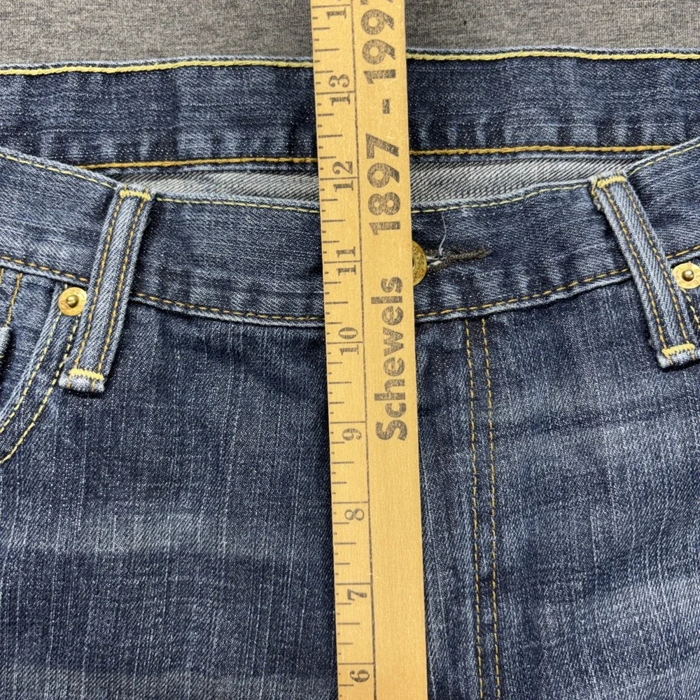 Levi's 559 Jeans Mens 36x33 TAG-36x34 Straight Leg Blue Denim Faded Whiskered